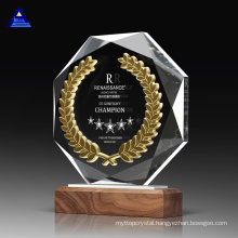 Wooden Trophy Plaques Bases Shield Octagonal Designs Made of Wood Award Base